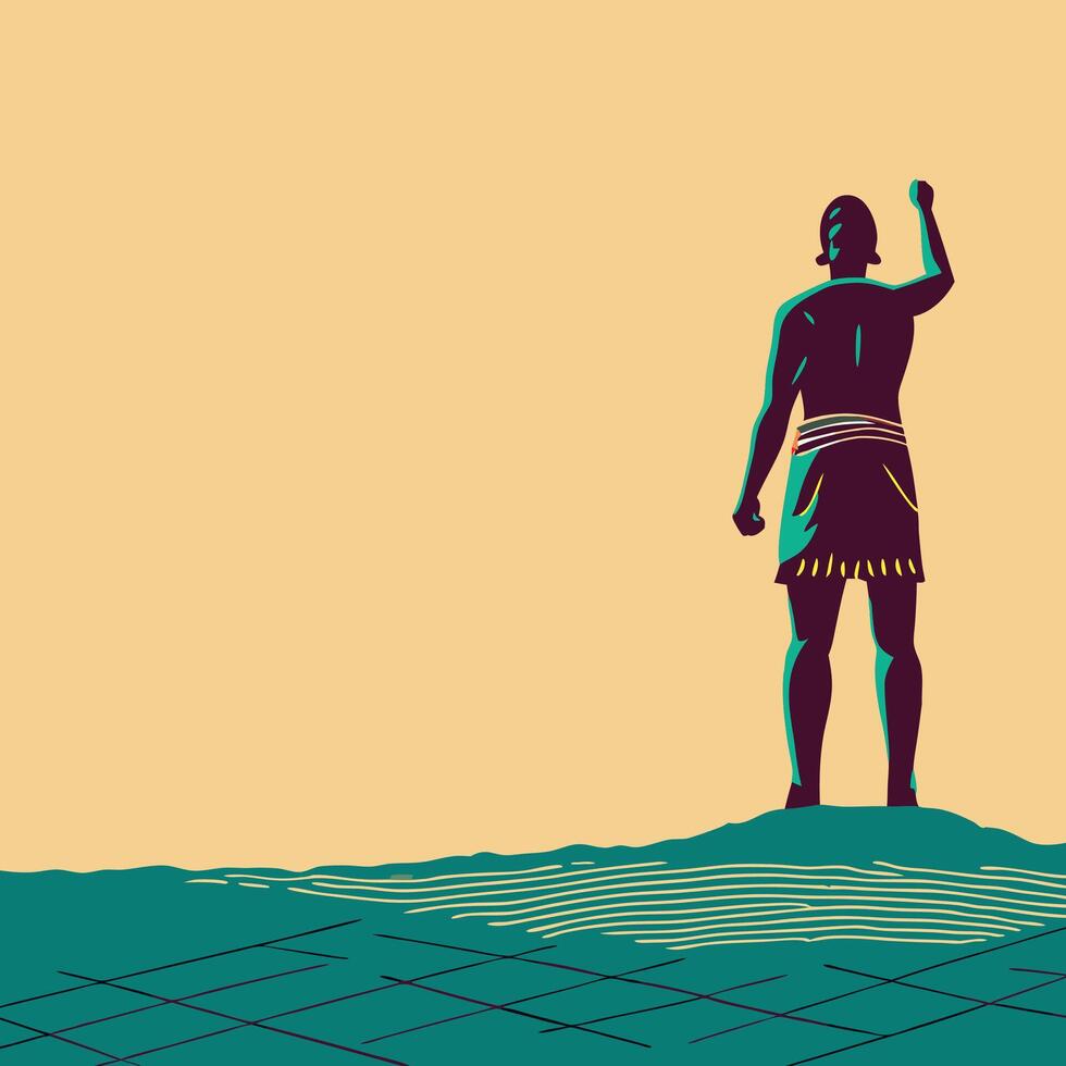 Silhouette of a Person Raising a Fist in Celebration vector