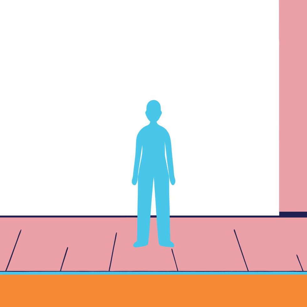 Person Standing on a Platform vector