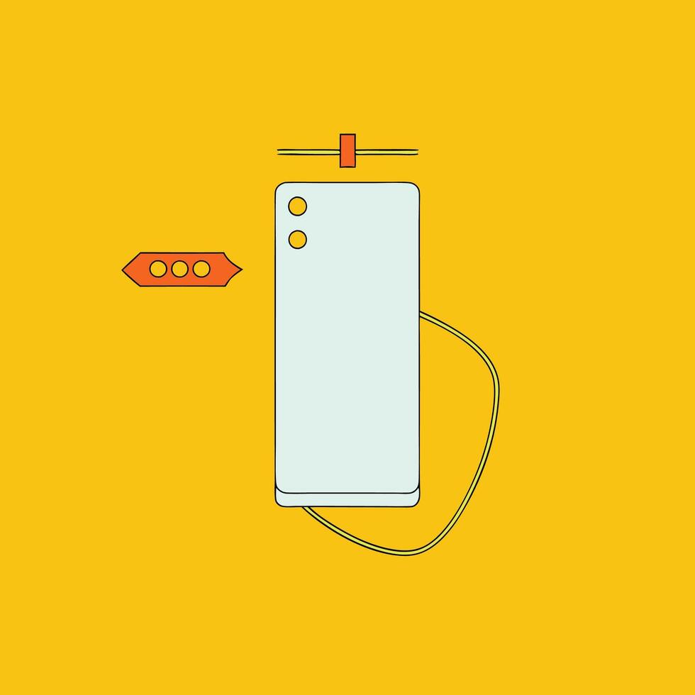 Smartphone Wireless Charging with Accessory vector