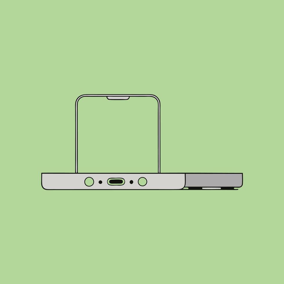 Foldable Phone Design Innovative Smartphone Technology vector