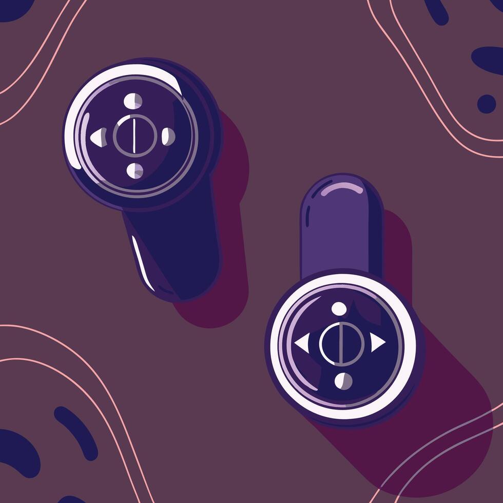 Wireless Control Device with Directional Buttons vector