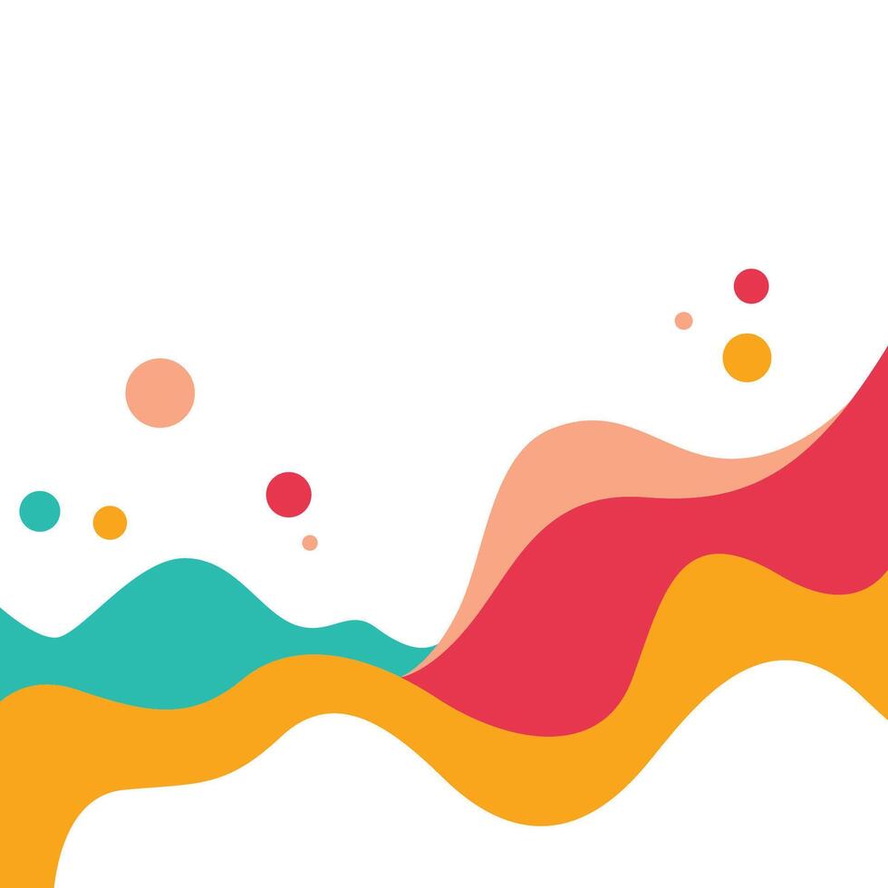 Colorful Abstract Water Fluid Liquid Wave Wavy Flowing on White Background with Empty Blank Space vector