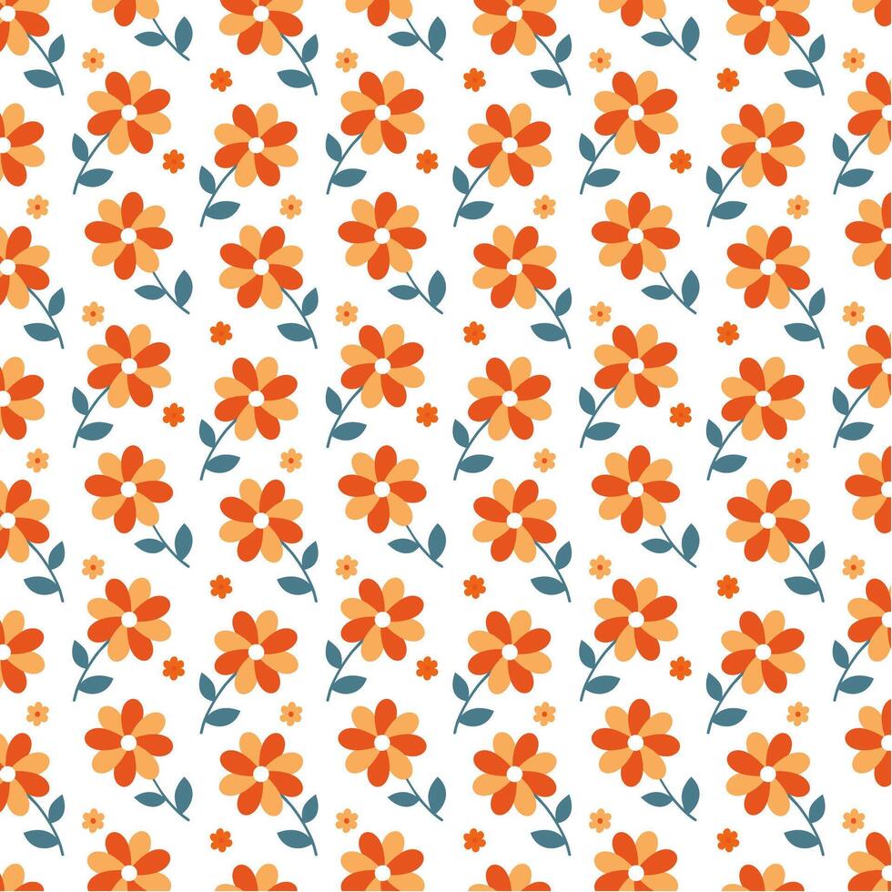 Seamless floral pattern design background vector