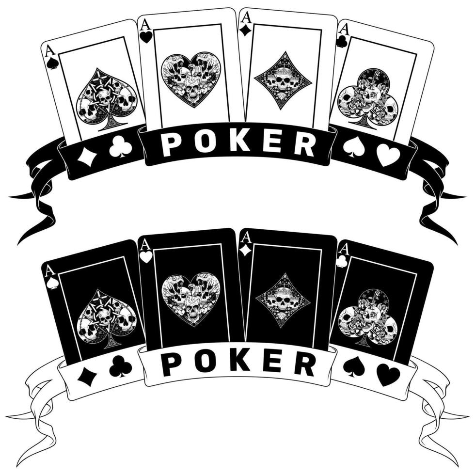 Poker hand surrounded with ribbons Halloween style vector