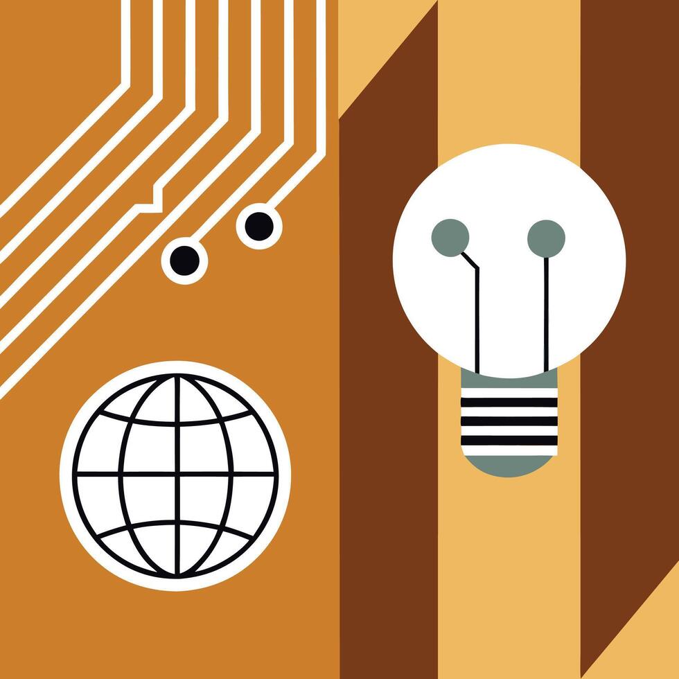 Global Innovation Ideas Technology Connections vector