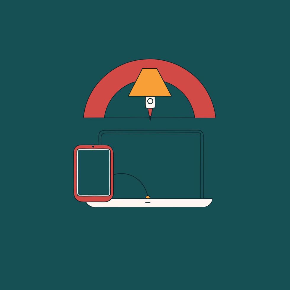Wireless Projection Laptop Mobile Screen Sharing vector