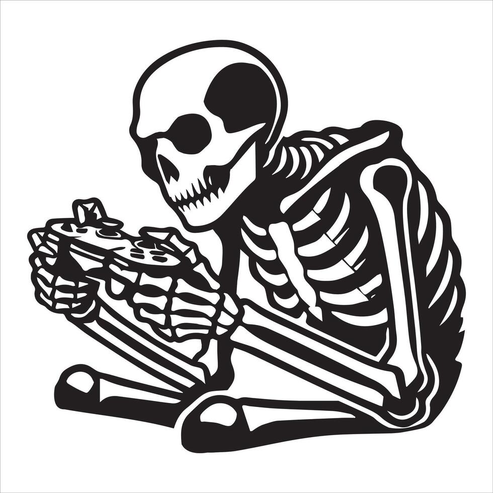 Skeleton Warrior for Gaming Design vector