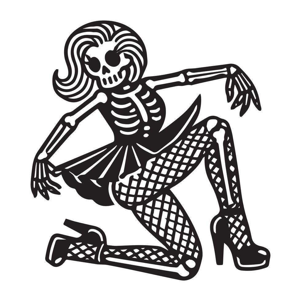 Celestial Skeleton A Female Form in Bone vector