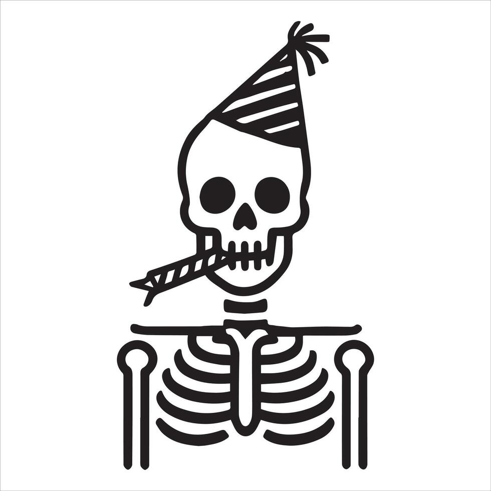 Halloween Skeleton Party Design vector