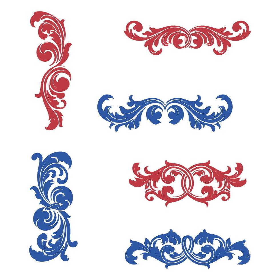 Decorative Ornaments for Romantic Craft Projects vector