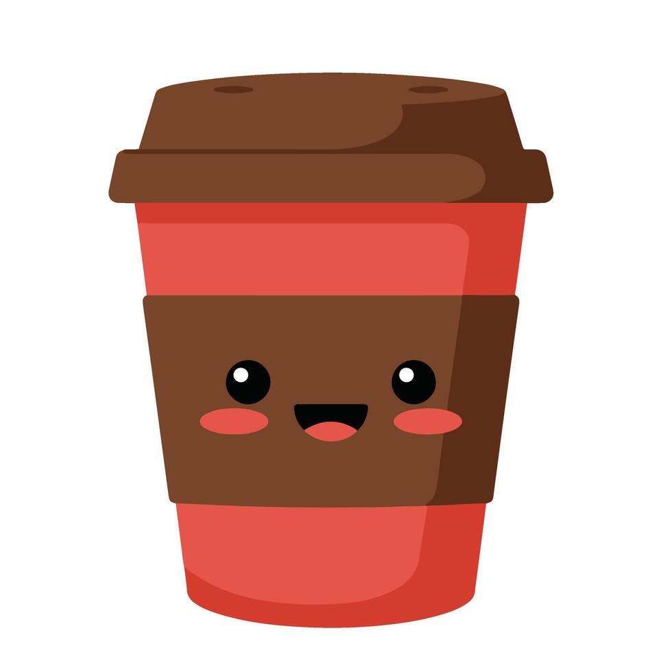 Cartoon Coffee Cup with a Fun and Friendly Style vector