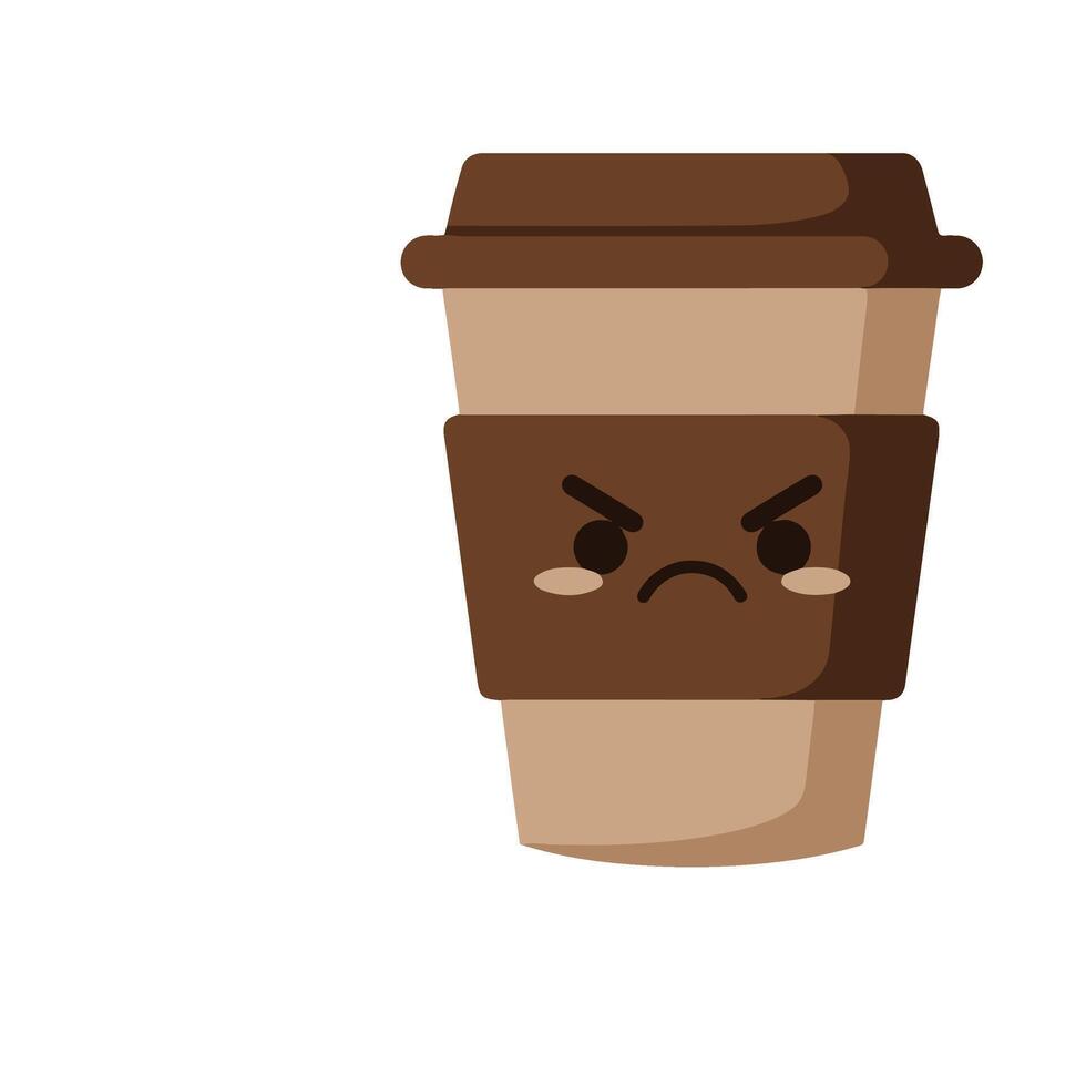 Adorable Coffee Cup Design for Fun and Creative Projects vector
