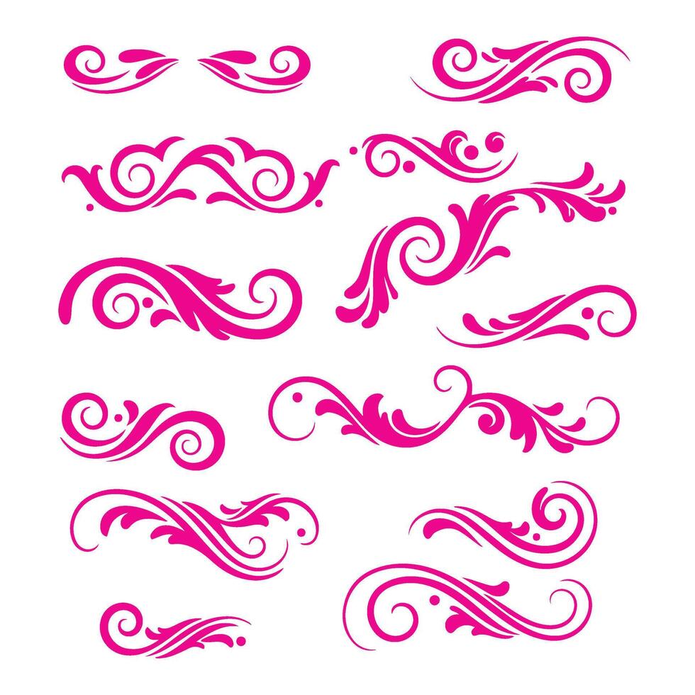 Ornamental Pink Accents for Digital Artwork vector