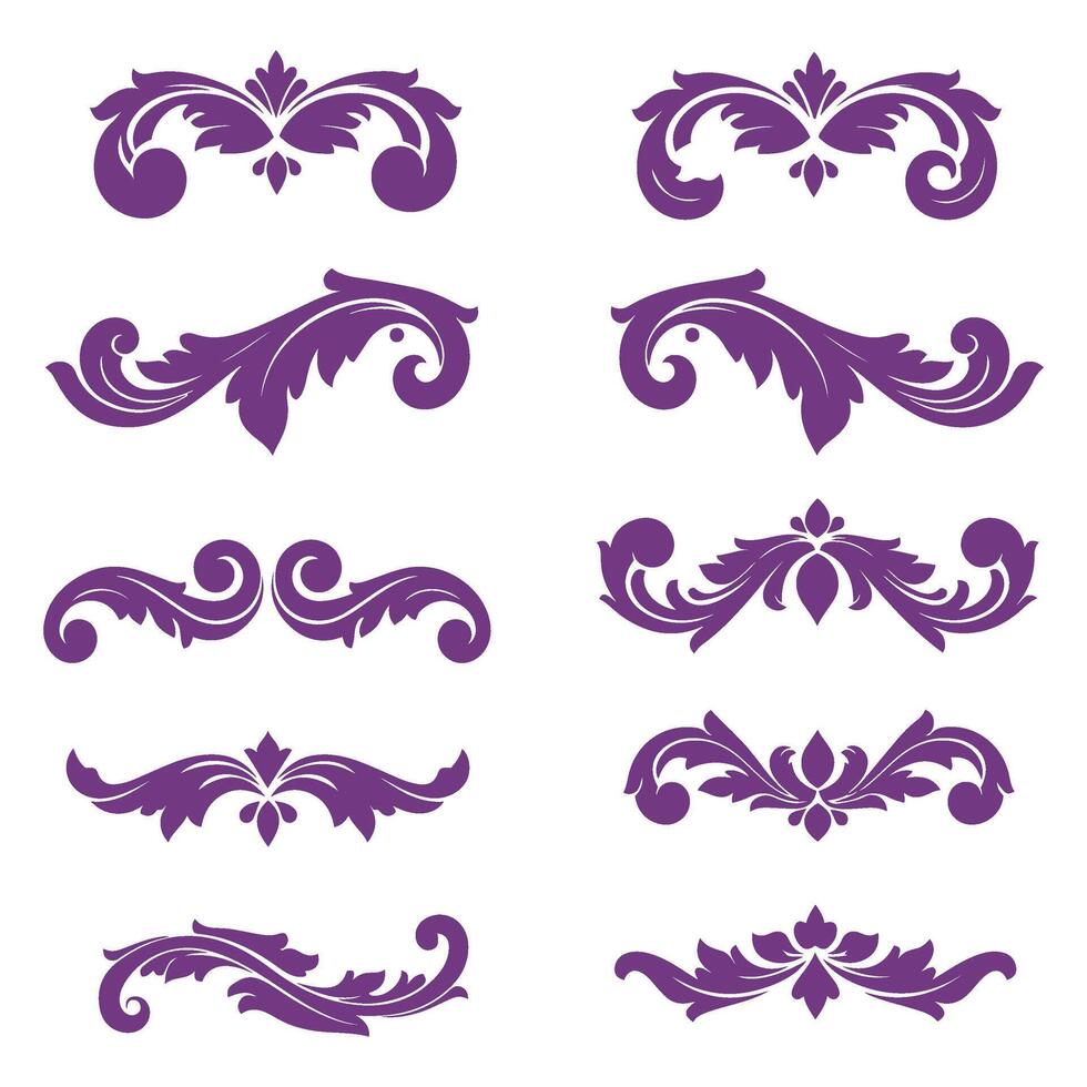Charming Floral Swirls for Greeting Card Projects vector
