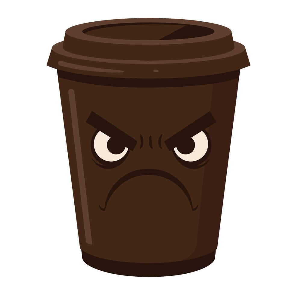 To-Go Coffee Cup with a Sweet Smile and Cheerful Expression vector
