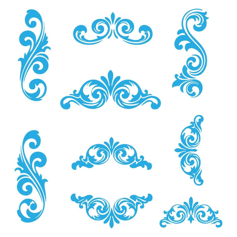 Beautiful Swirl Patterns for Crafting Applications vector