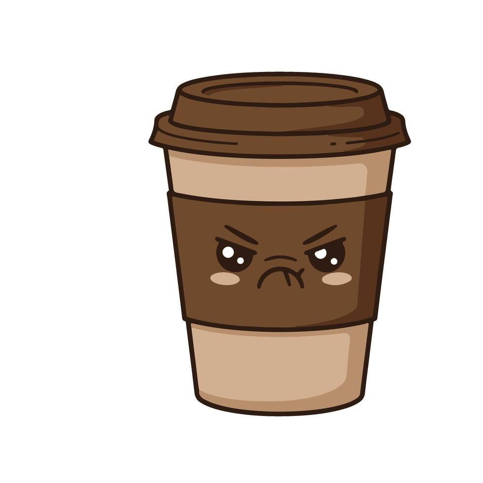 Cartoon Coffee Cup Design with a Happy and Friendly Vibe vector