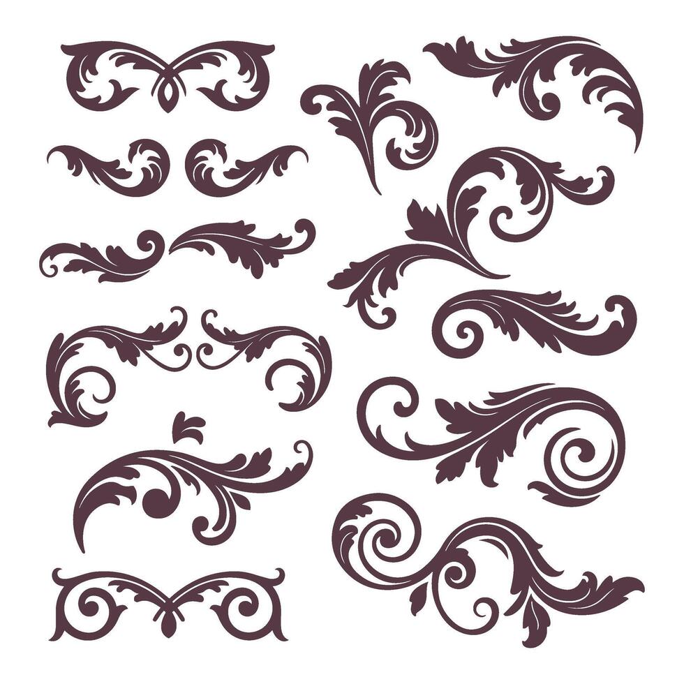 Charming Pink Swirl Decorations for DIY Projects vector