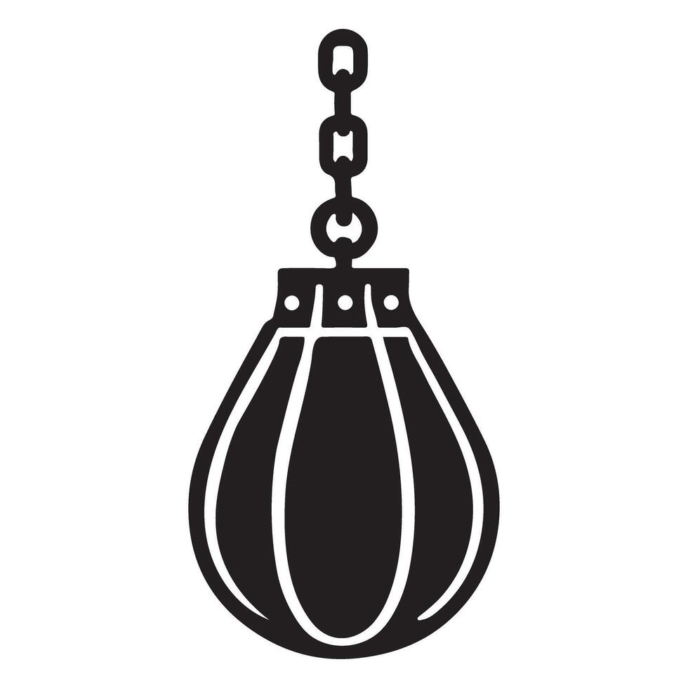 Punching Bag Silhouette Illustration vector