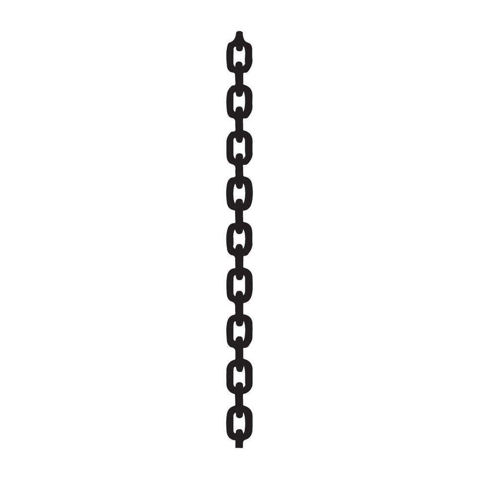 Vertical Chain Link Silhouette Illustration vector