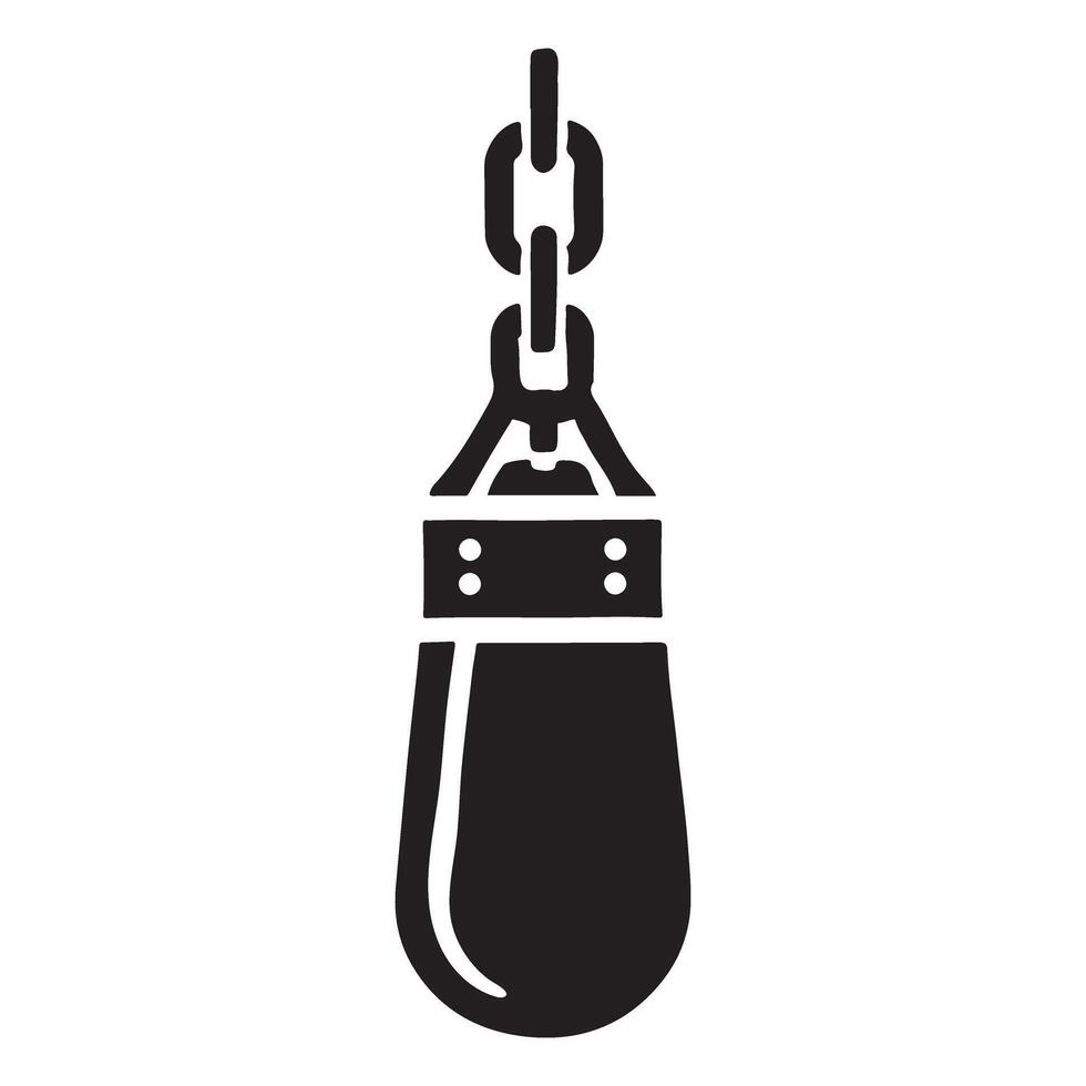 Heavy Duty Hanging Punching Bag for Boxing Training vector