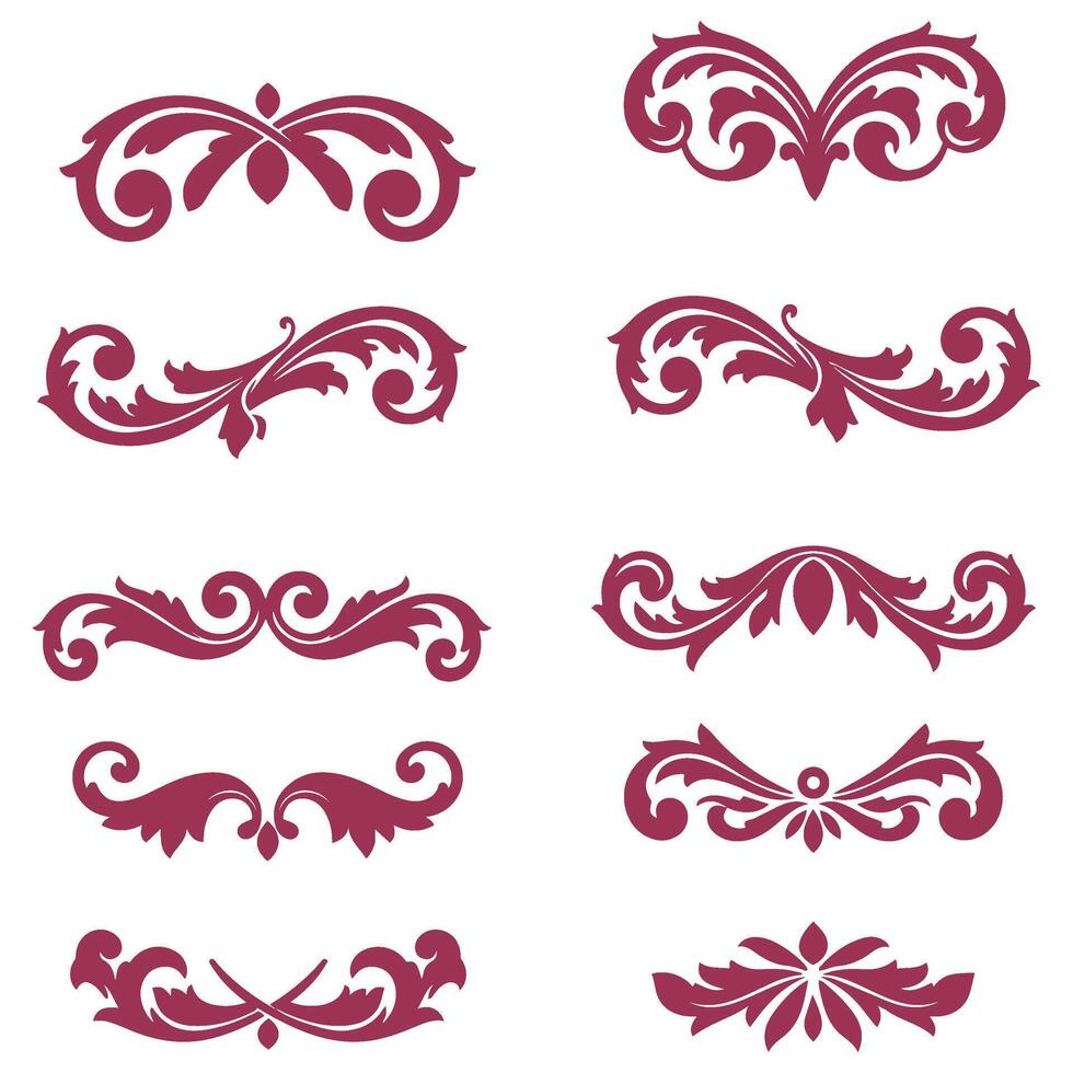 Decorative Swirl Patterns for DIY Crafts vector