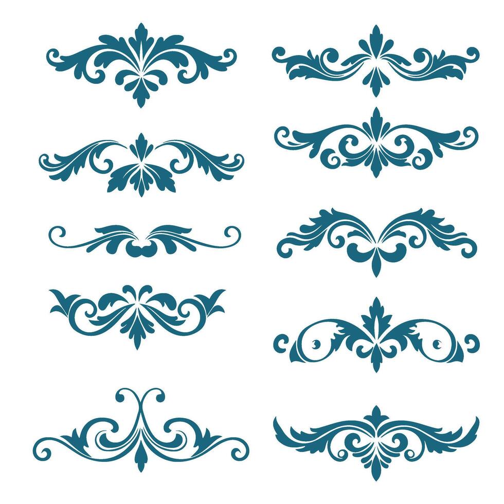 Sophisticated Floral Swirls for Branding and Invitations vector