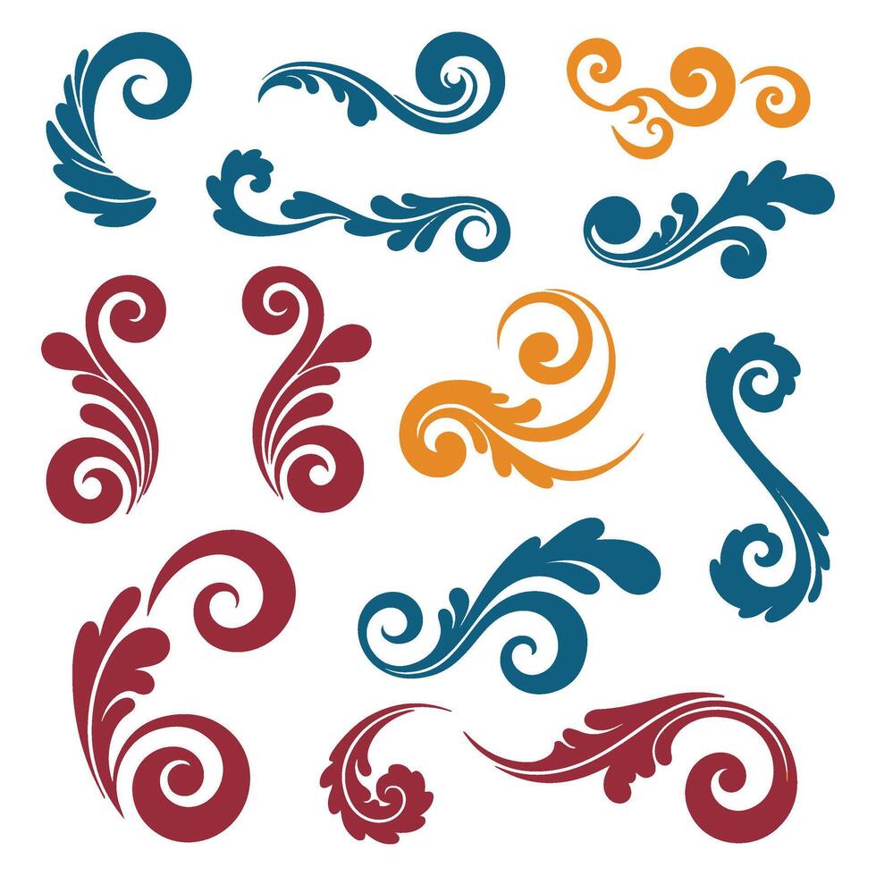 Charming Pink Flourishes for Wedding Graphics vector
