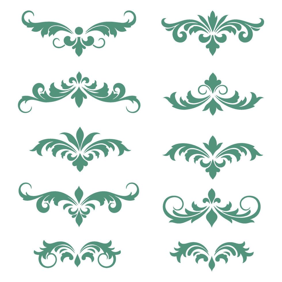 Elegant Floral Swirls for Personalized Invitations vector