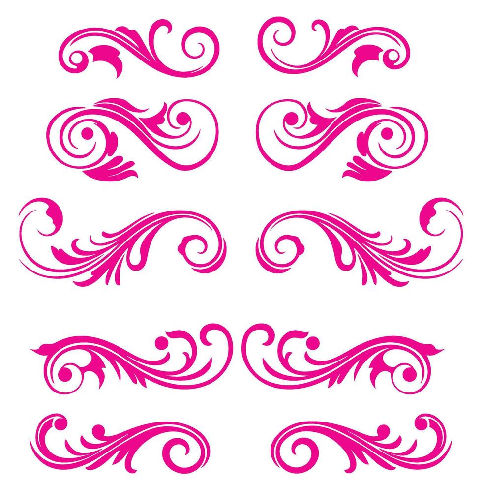 Ornamental Swirl Elements vector