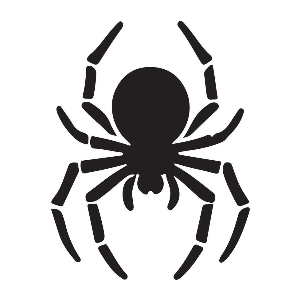 Silhouette Illustration of a Spider Design Element vector
