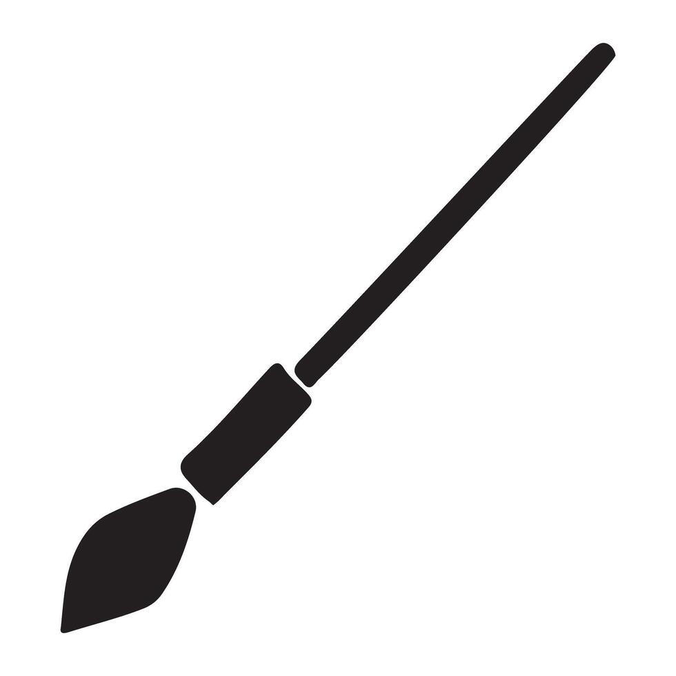Simple Paintbrush Silhouette Illustration for Art Projects vector
