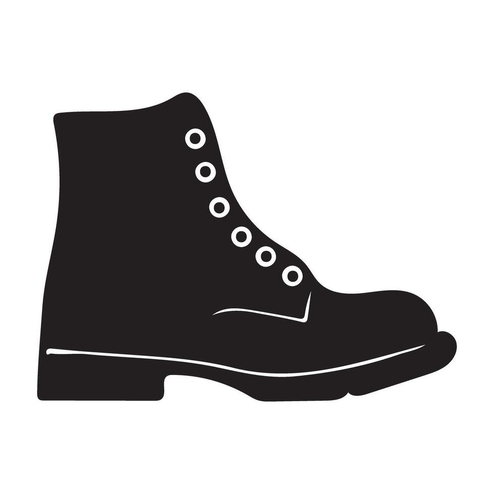 Classic Silhouette of a Men's Work Boot Graphic vector