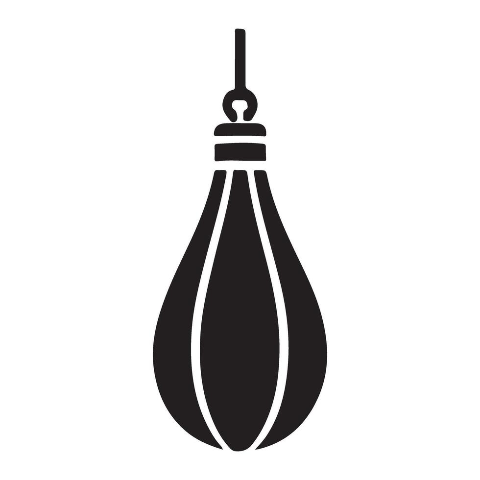 Speed Bag Silhouette Boxing Equipment Illustration vector