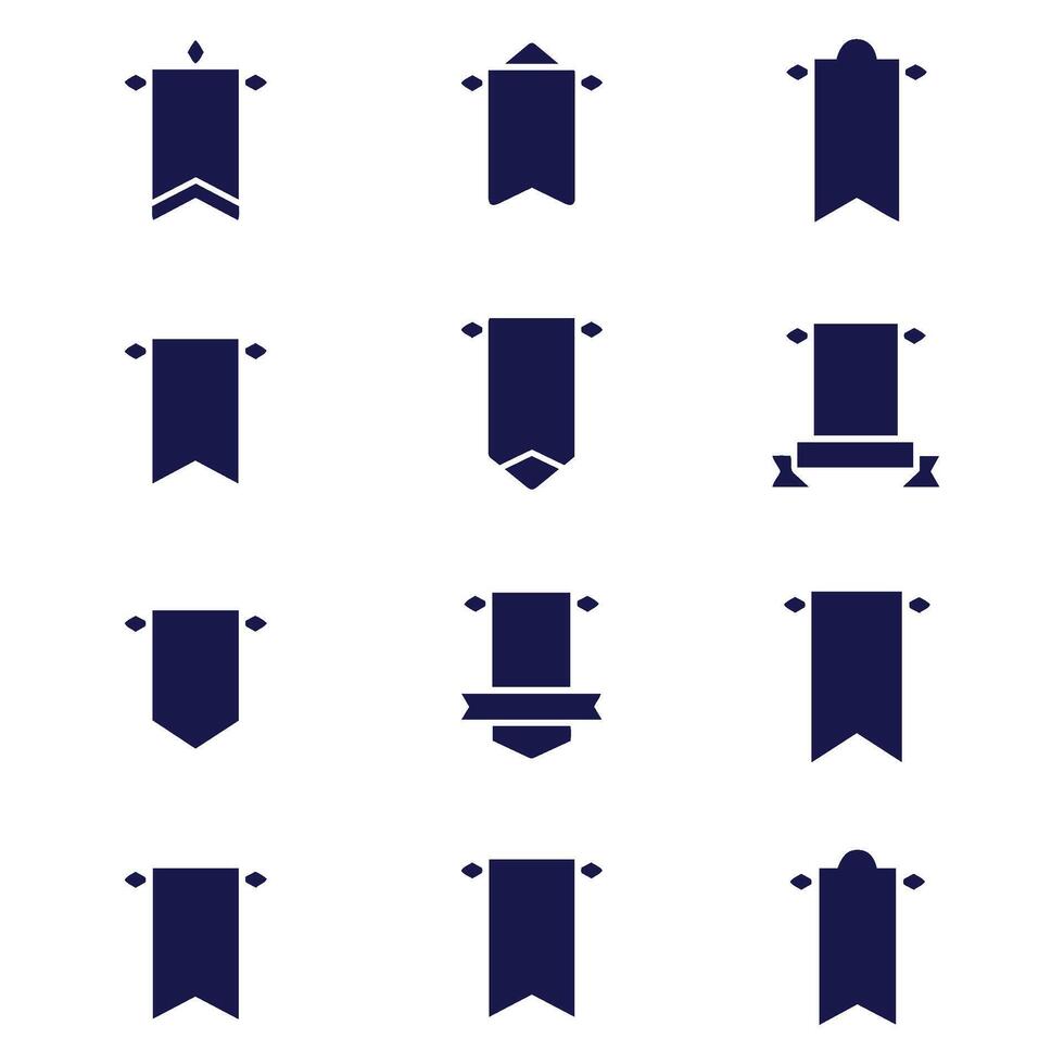 Elegant Glory Banner Icons for Branding and Retro Styling vector