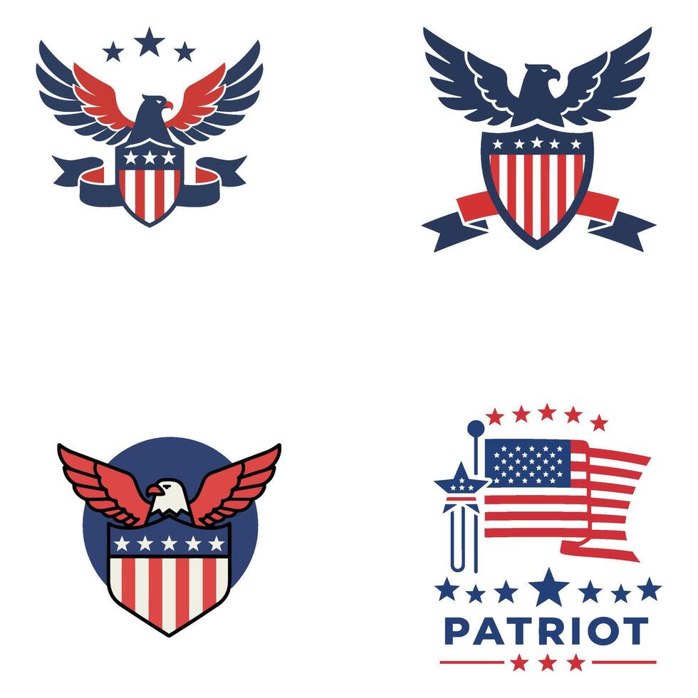 Design Elements USA Shield Icons for Logos Branding vector