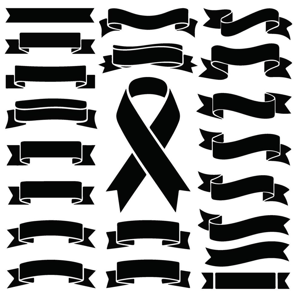 Elegant Ribbon and Banner Set for Design Projects vector