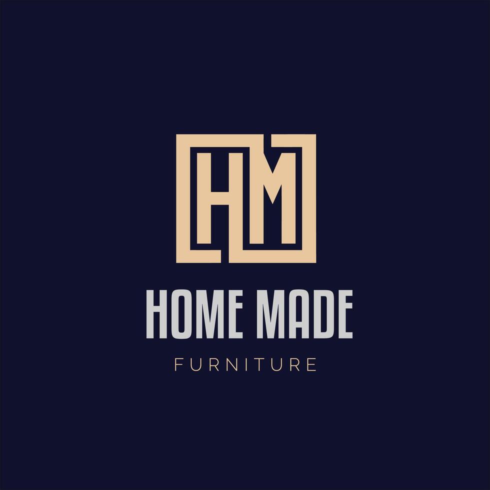 home made furniture logo design vector