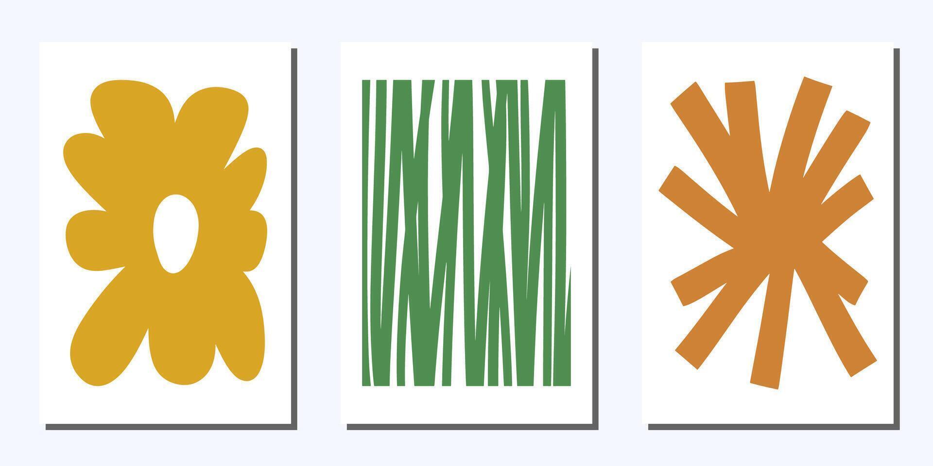 Set of abstract poster vector