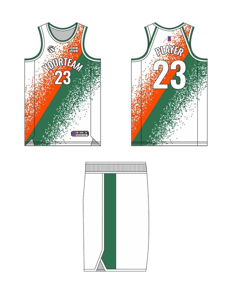 Basketball uniform design template vector