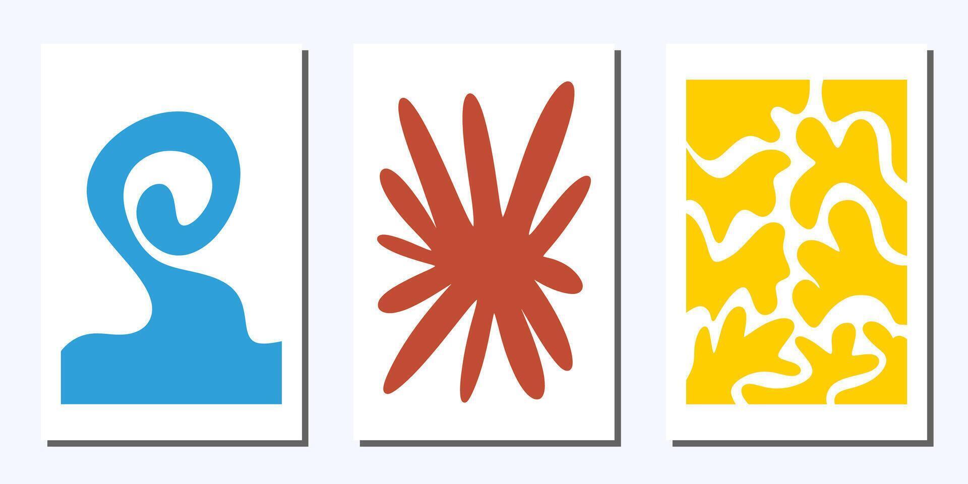 Minimalist wall art set vector