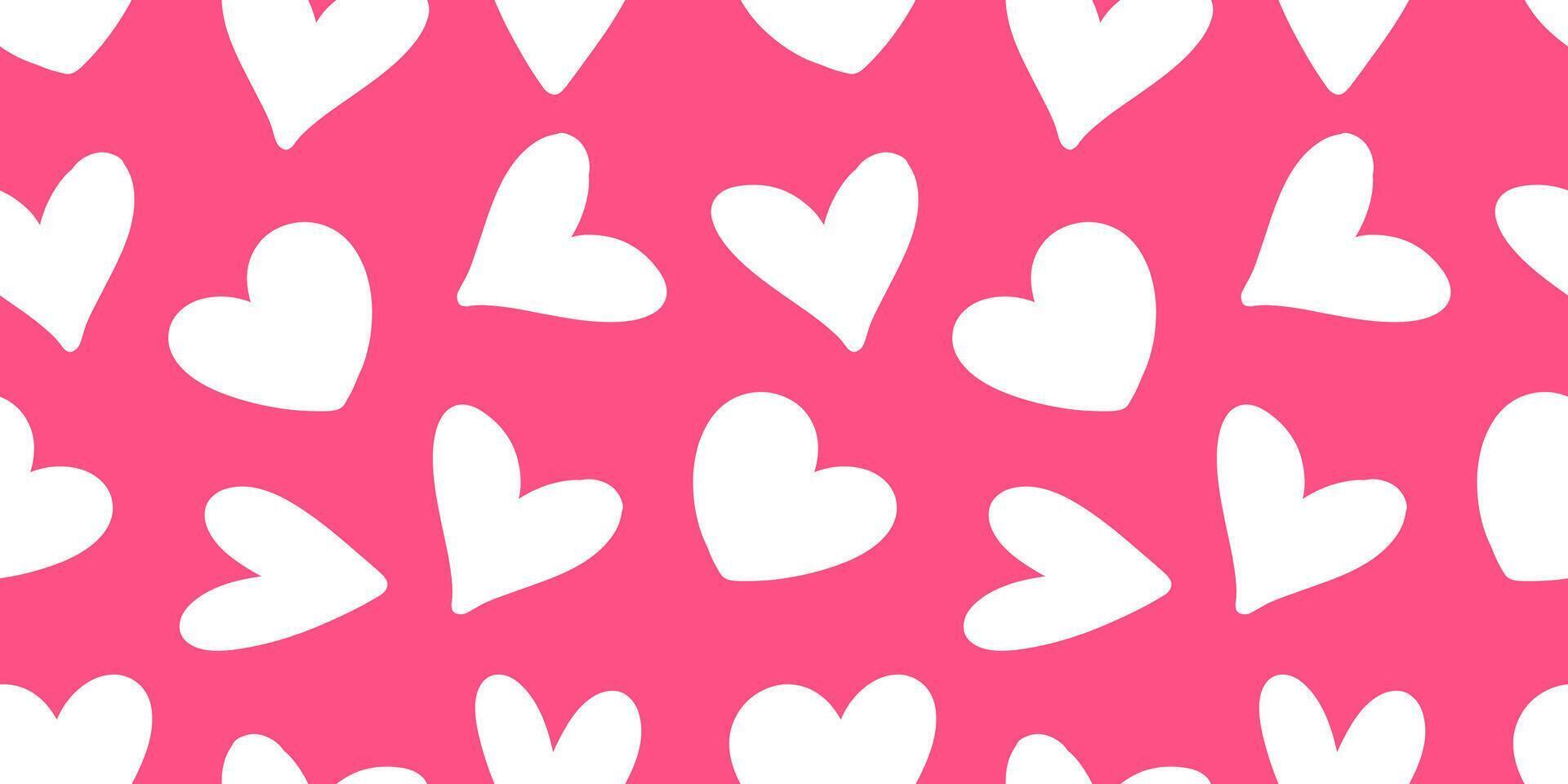 Pink love pattern background. vector