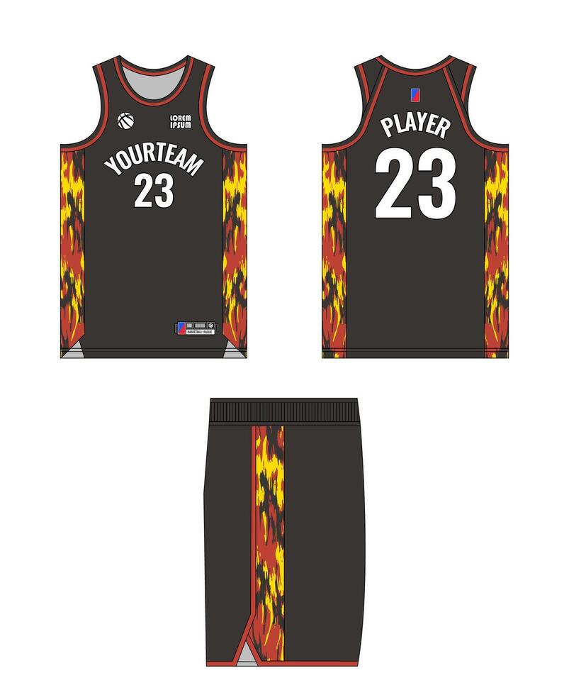 Sport jersey mockup design vector