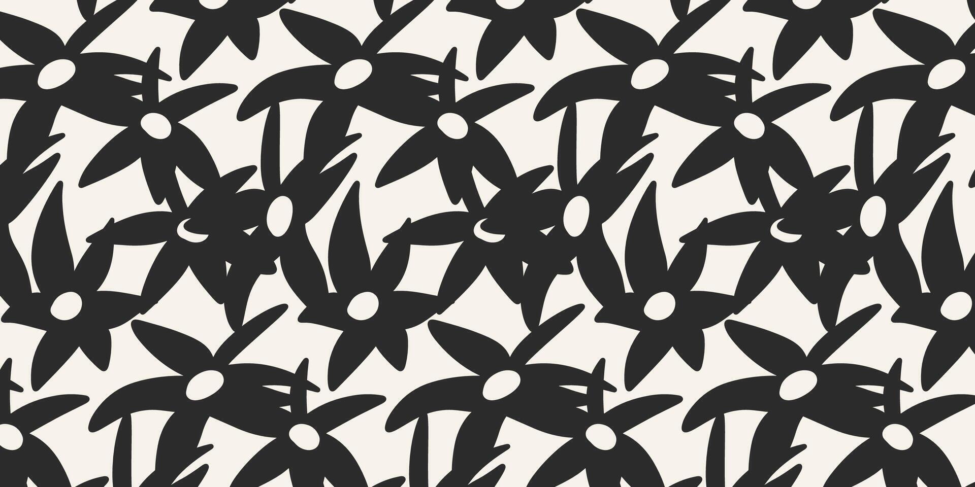 Organic flower pattern background vector