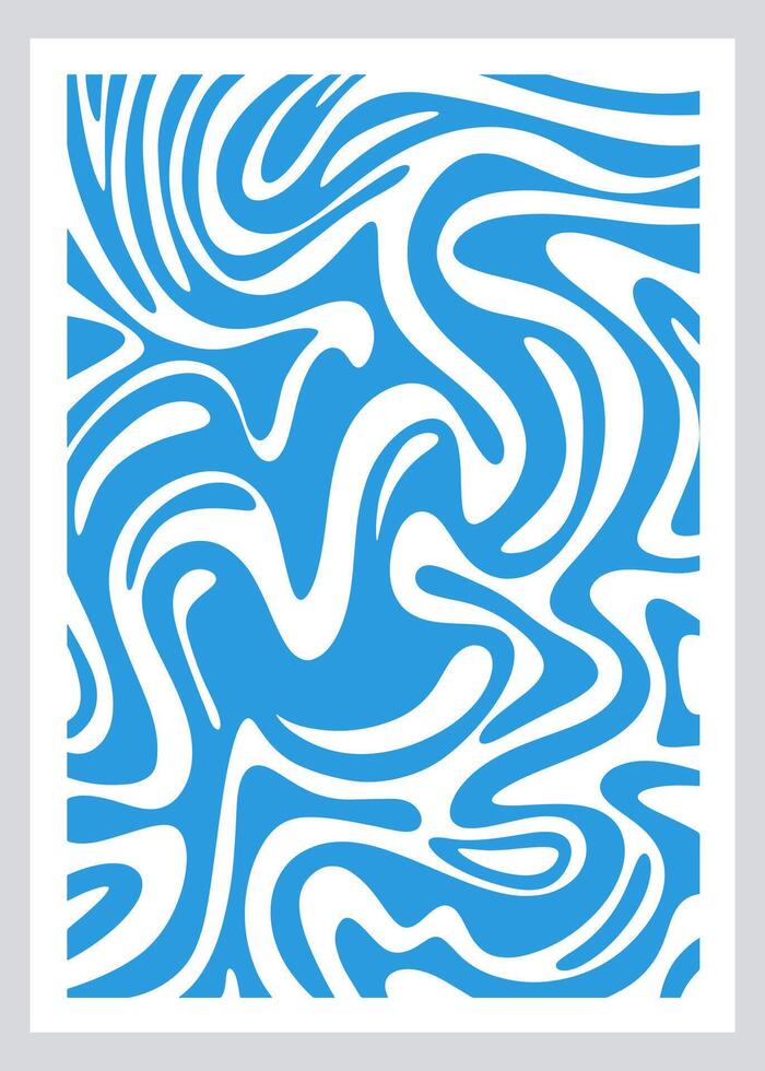 Abstract art with fluid lines vector