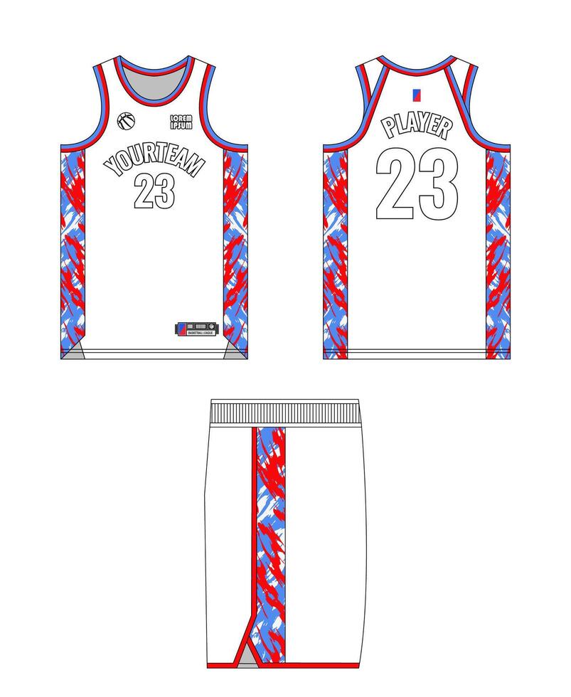 Basketball jersey template mockup vector
