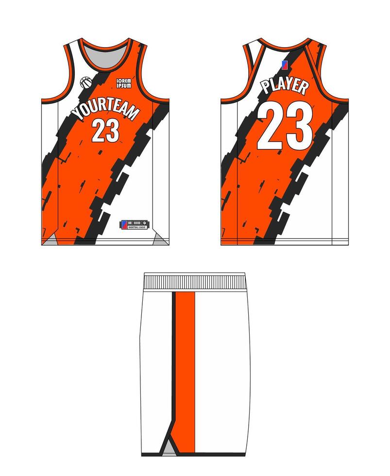 Custom Basketball Jersey and Shorts Template Set vector
