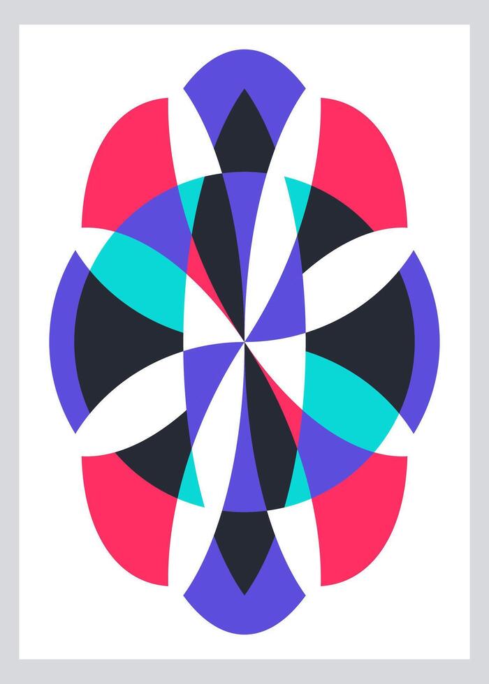 Wall art design. Abstract minimalist artwork vector