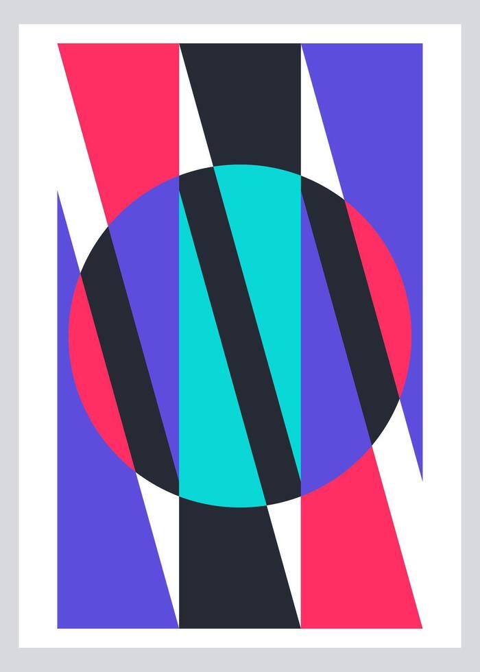 Abstract shape design. Poster geometric vector