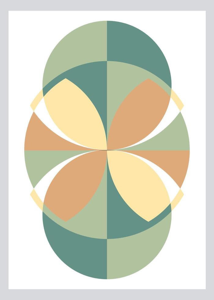 Abstract geometric art with pastel color vector